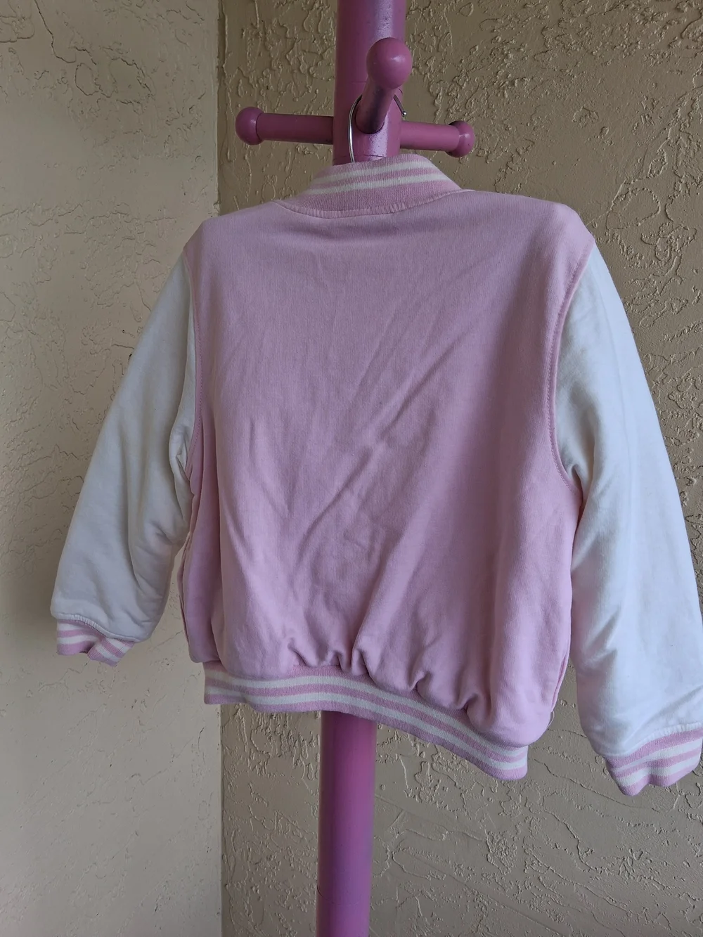 Barbie Girls' Pink & White Varsity Jacket - Limited Edition
